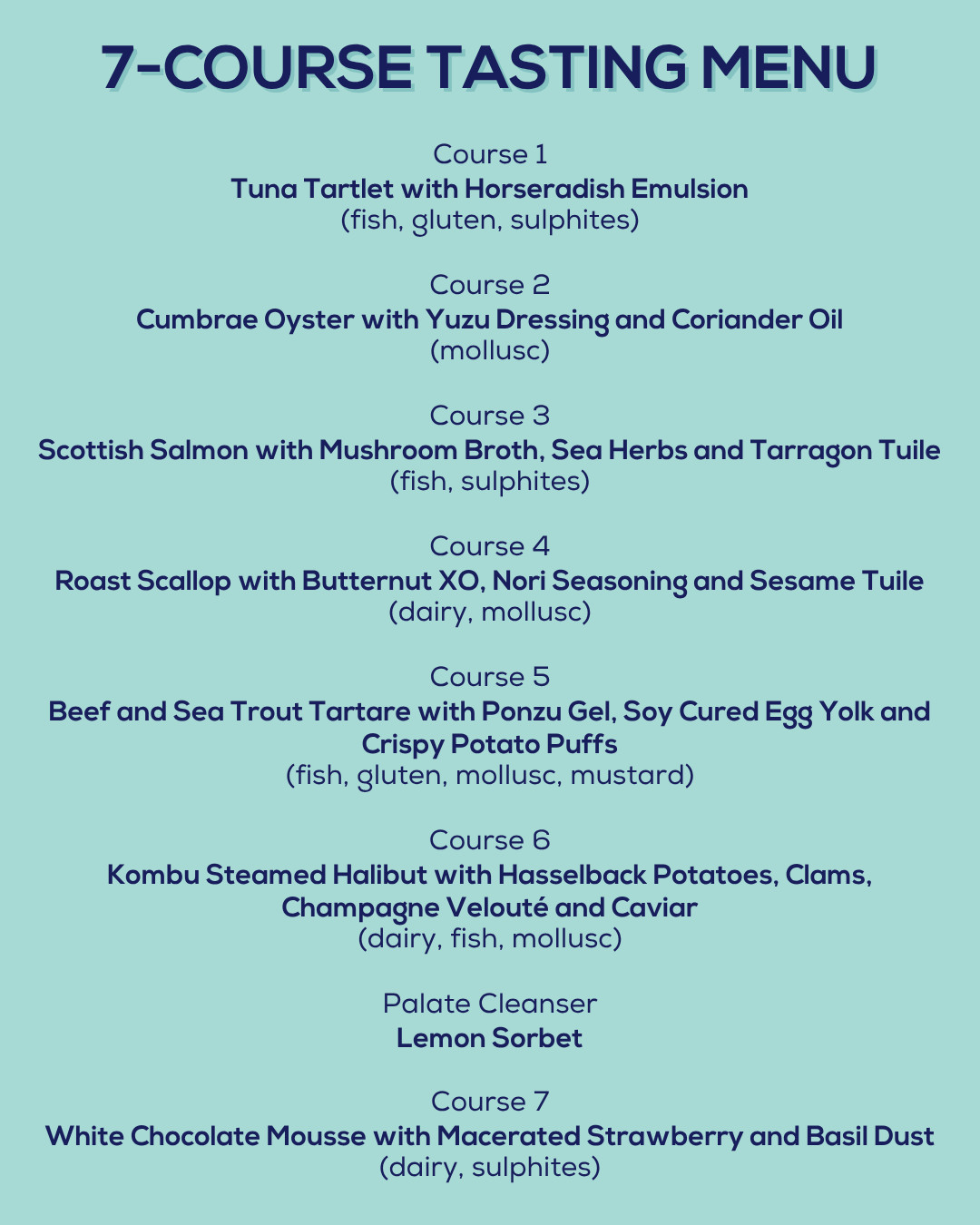 Tasting Menu